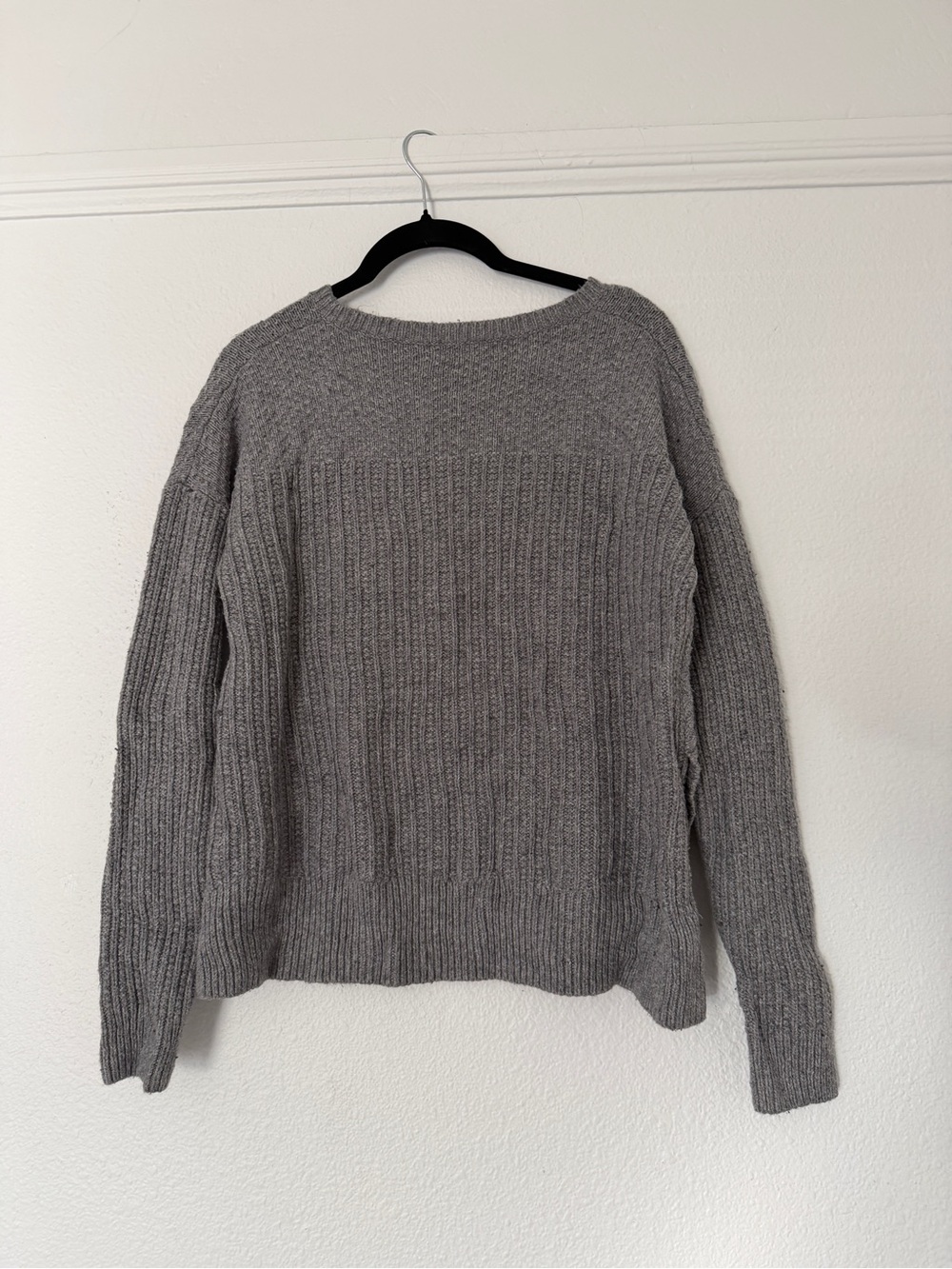 Madewell Gray Women's Knit Texturemix Pulover Sweater size small - Picture 5 of 7